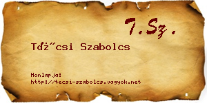 Técsi Szabolcs névjegykártya